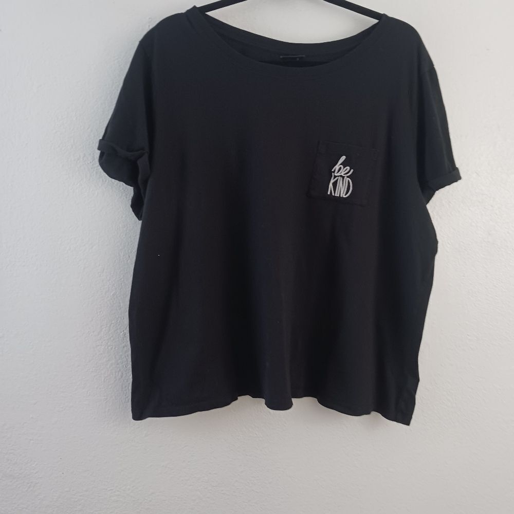 Torrid black crop top short sleeve be king size 2X